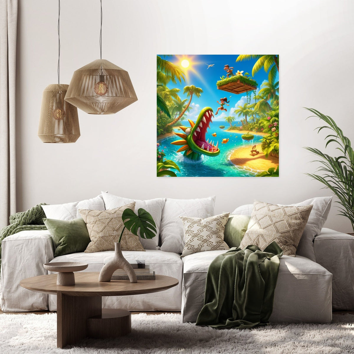 Tropical Island Escape Canvas