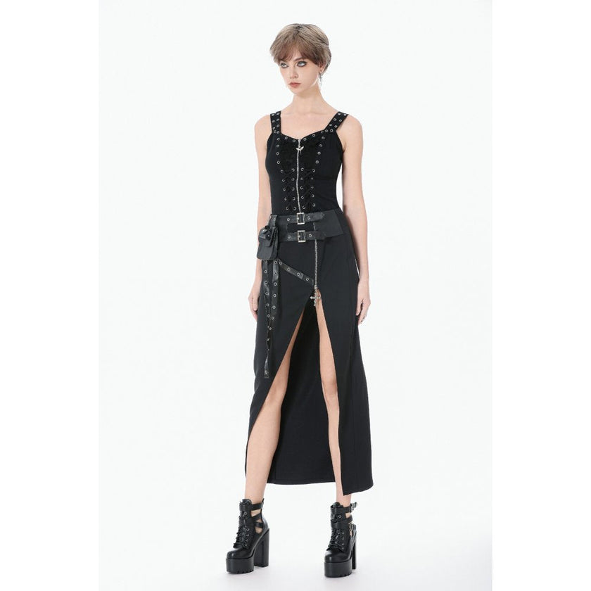 Dark in Love Punk Lace-Up Corset Style Top