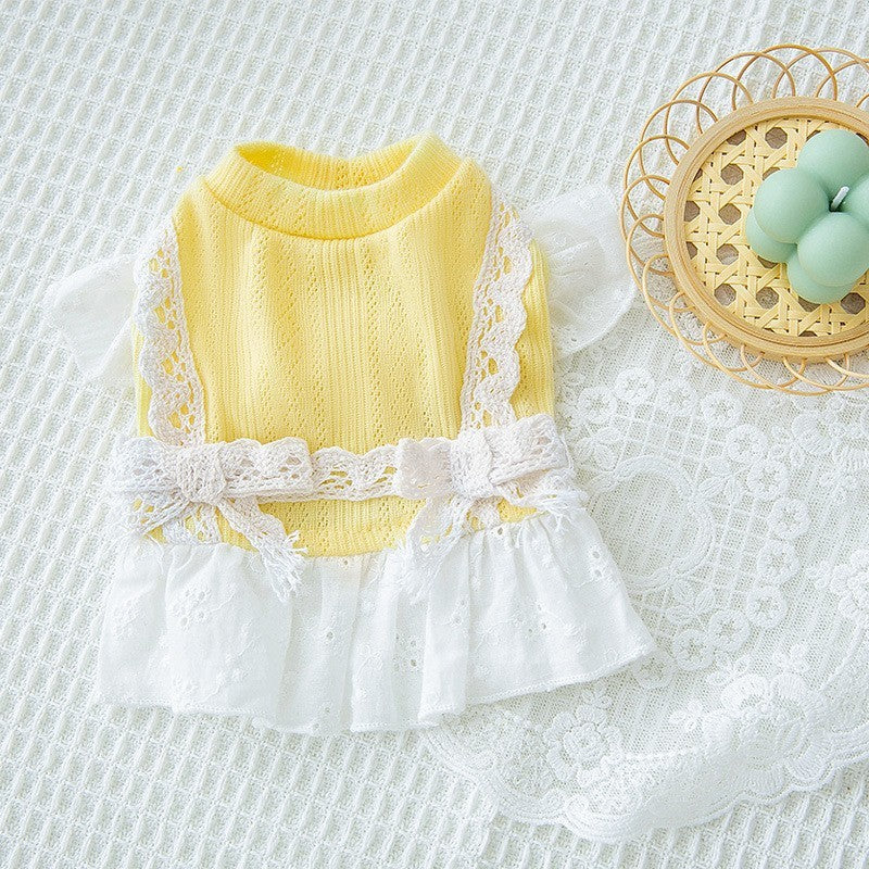 New Dog Clothes Cute Mesh Strawberry Strap Dress
