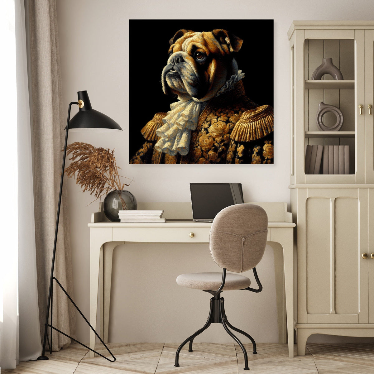 Regal Bulldog Majesty Canvas