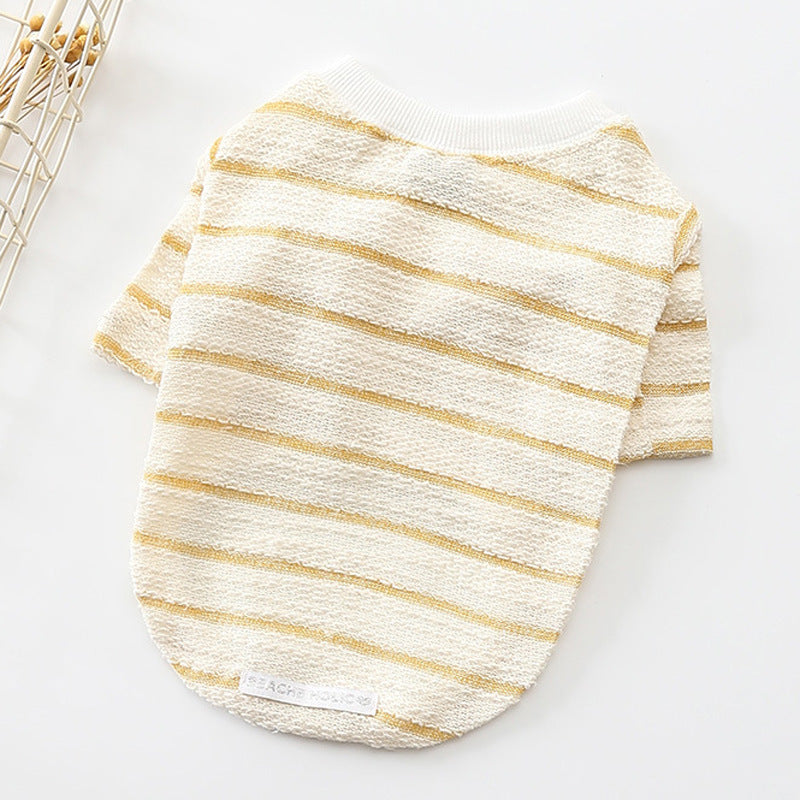 Water Ripple Towel Cotton T-shirt Dog Clothes