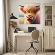 Gentle Highland Cow Gaze Canvas