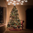 3D LED Christmas Tree Topper Star | Snowflake Projector | Glitter Silver & Gold | Rotating Light | Home Xmas Decoration | Michan Direct