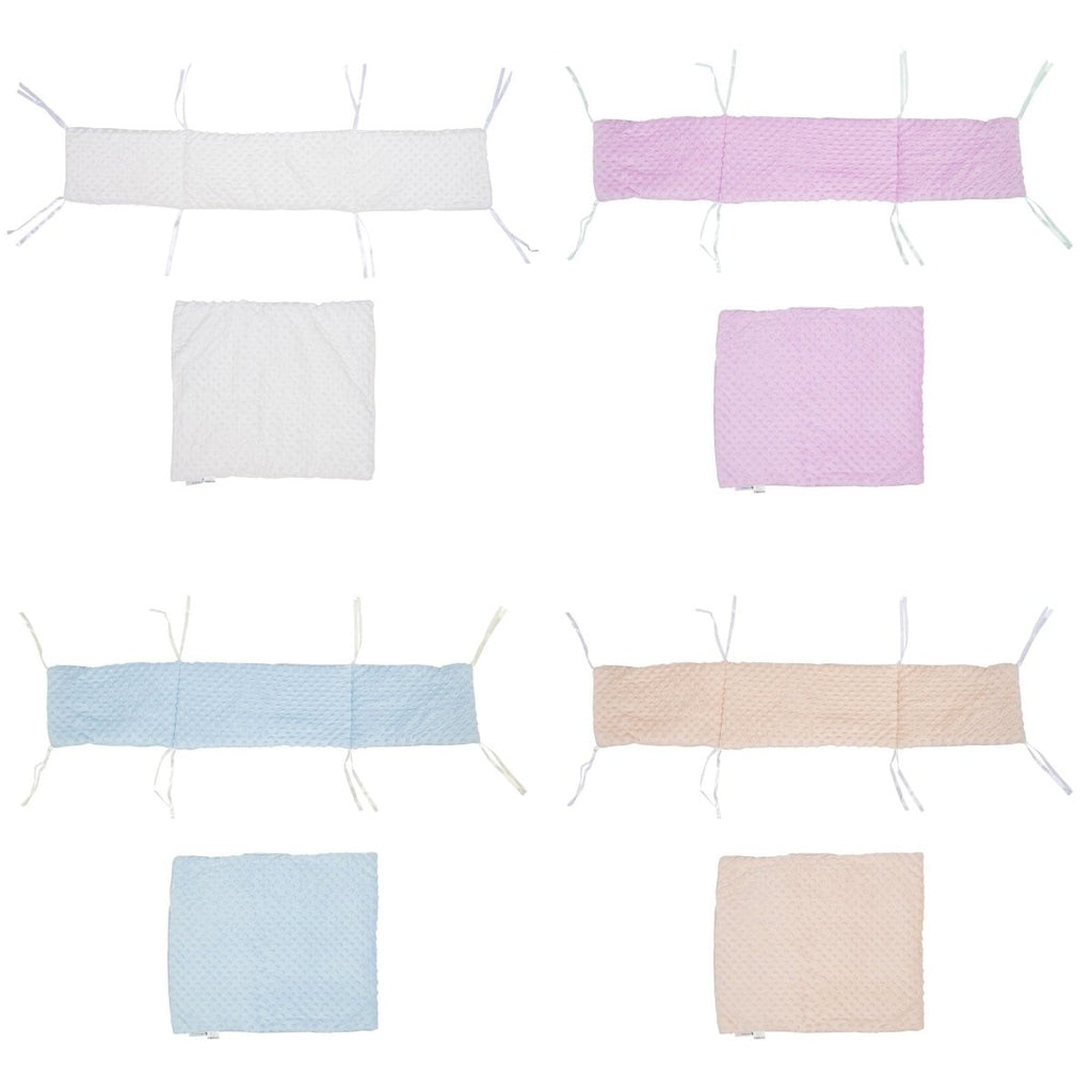 2pc Dimple Crib/Cradle Quilt & Bumper Bedding Set