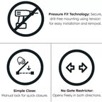 FYLO Baby Safety Stair Gate Pressure Fit 75-114cm Extra Wide