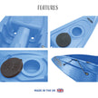Kaafu Solo Kayak | Blue | Lightweight & Stable