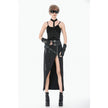 Dark in Love Punk Rib Cage Grommet Waist Cincher