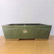 32cm Glazed Bonsai Pot | Rectangle | 32cm x 23cm x 9cm | Green