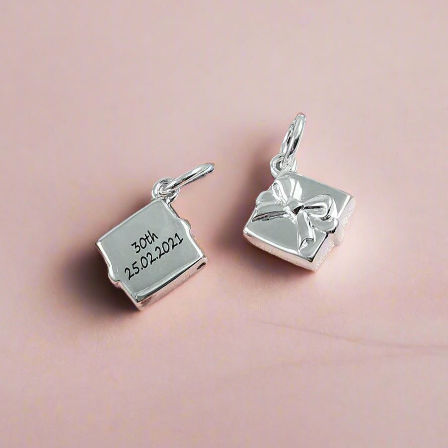 Present Personalised Silver Charm