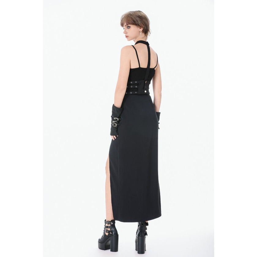 Dark in Love Punk Rib Cage Grommet Waist Cincher
