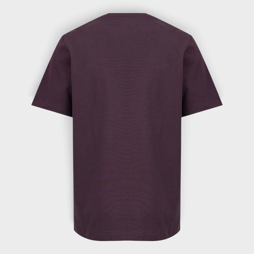 T-shirt à imprimé libellule violet foncé