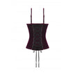 Dark in Love Serilda Velvet Lace Corset Top in Wine Red