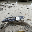 Rope Bracelet - Blue & White Zigzag