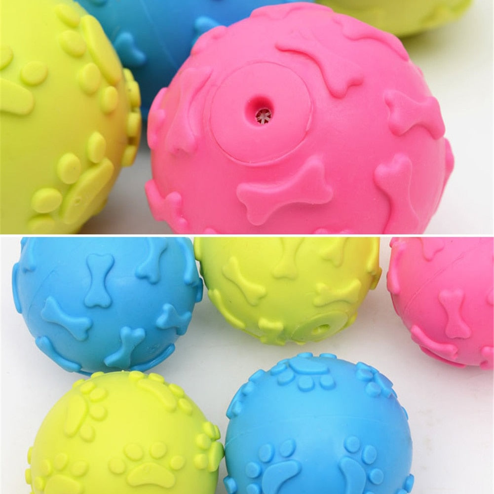 TPR rubber whistle ball pet toy