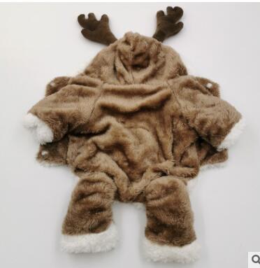 Neuer Haustier-Hundepullover, Elch-Doppelschicht, dicker Wintermantel