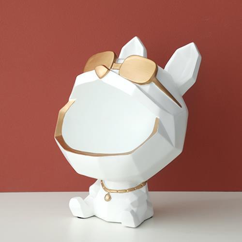 Genial figura de perro, caja de almacenamiento con perro de boca grande, decoración del hogar