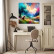 Vivid Highland Cow Escape Canvas