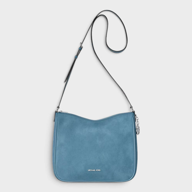 Sac messager Nayla en daim bleu marine