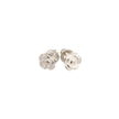 Rose Flower Silver Stud Earrings