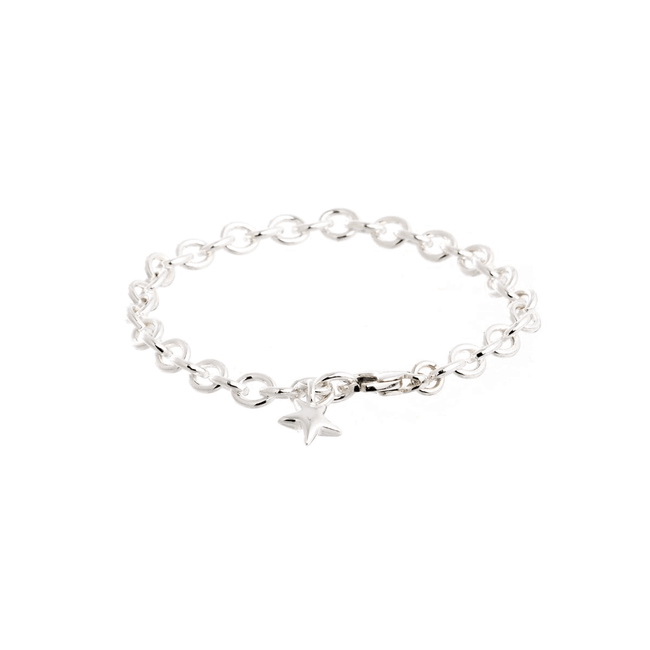 Mini Lifetime Silver Star Charm Bracelet