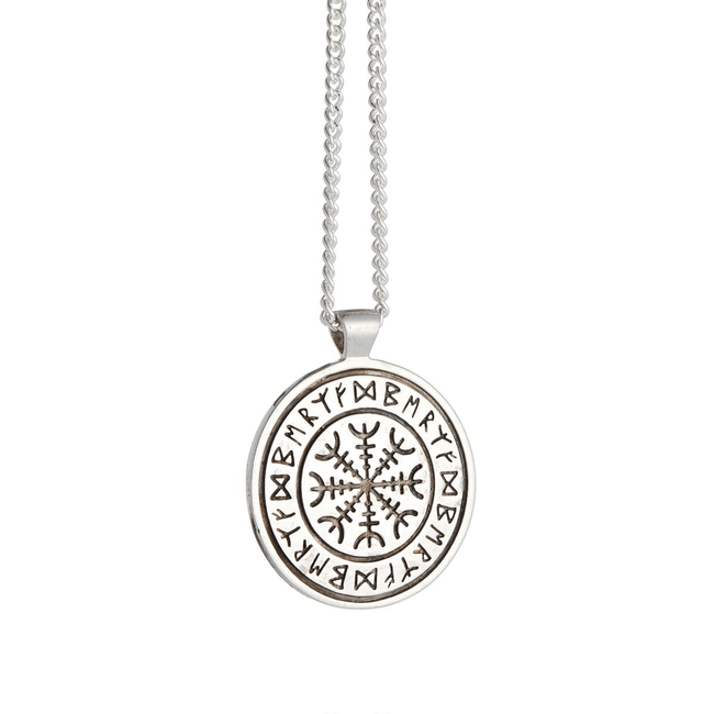 Travel Viking Rune Personalised Silver Necklace