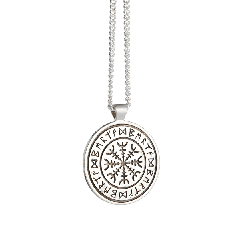 Travel Viking Rune Personalised Silver Necklace