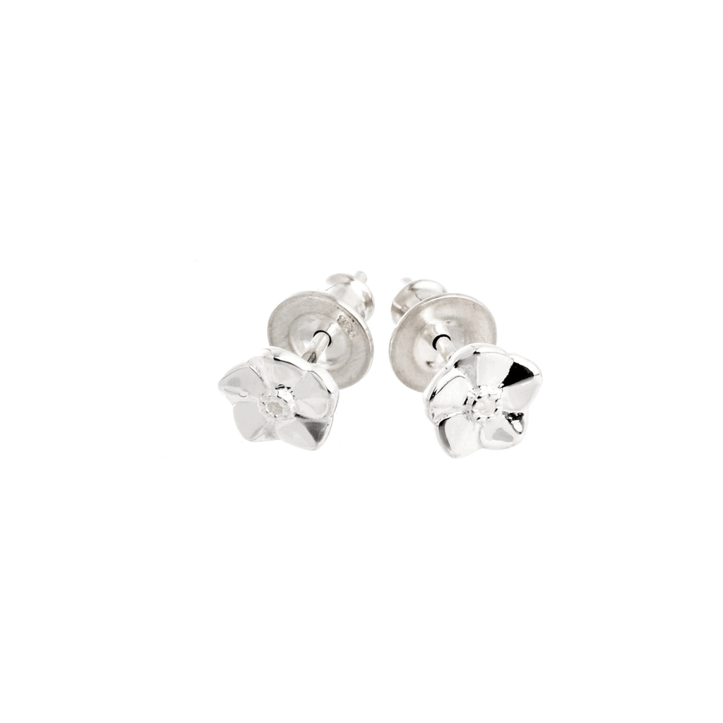 Forget-Me-Not Tiny Silver Stud Earrings