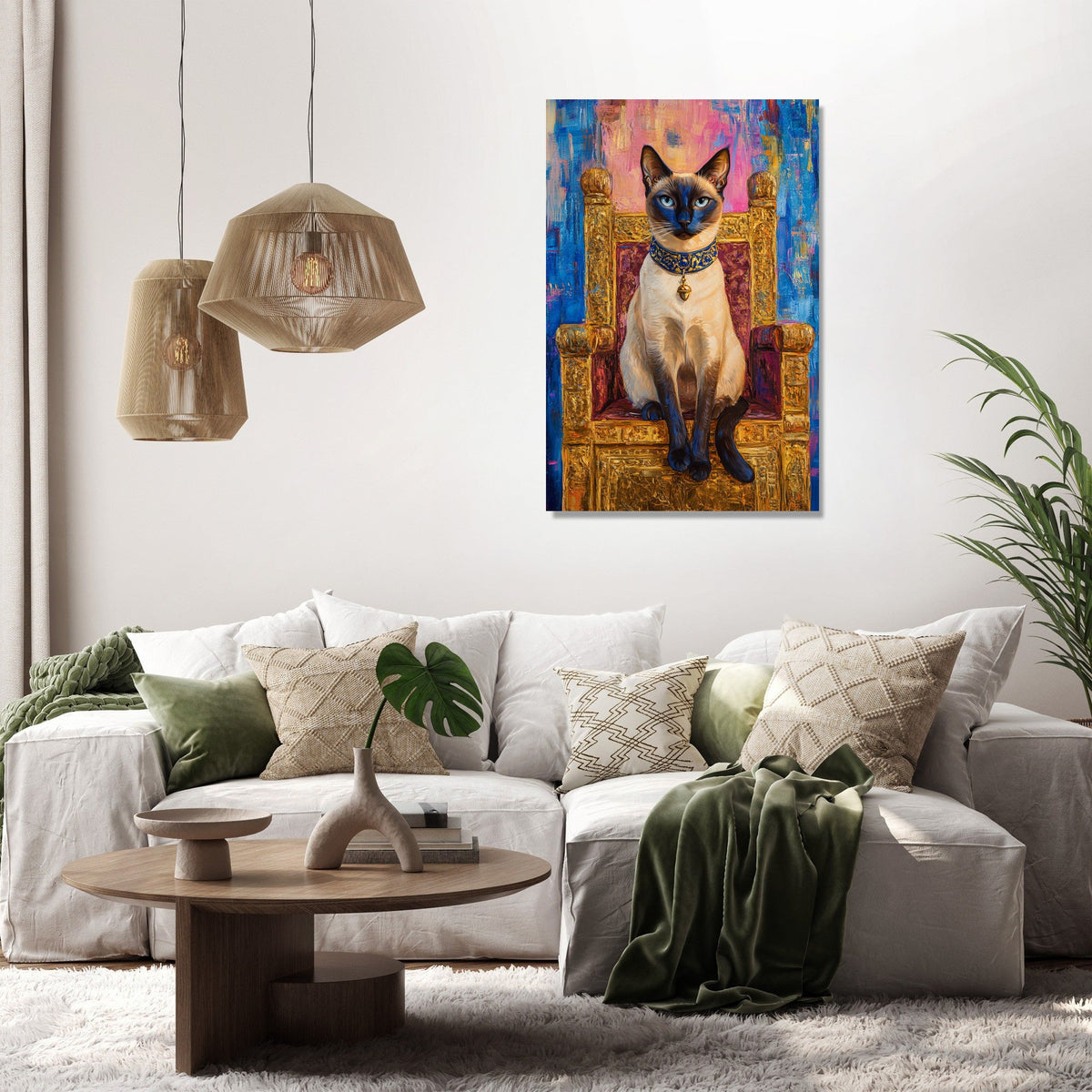 Regal Siamese Cat Canvas