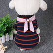 pet  striped cotton t-shirt