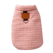 Thick And Warm Dog Clothes For Autumn And Winter, Small And Medium-sized Dog Teddy Bichon, Checked Corduroy Vest, Pet Cotton Coat