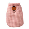 Thick And Warm Dog Clothes For Autumn And Winter, Small And Medium-sized Dog Teddy Bichon, Checked Corduroy Vest, Pet Cotton Coat