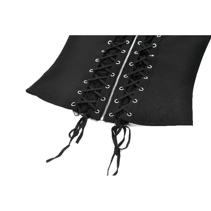Dark in Love Punk Lace-Up Corset Style Top