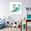 Labrador Surfing Fun Canvas