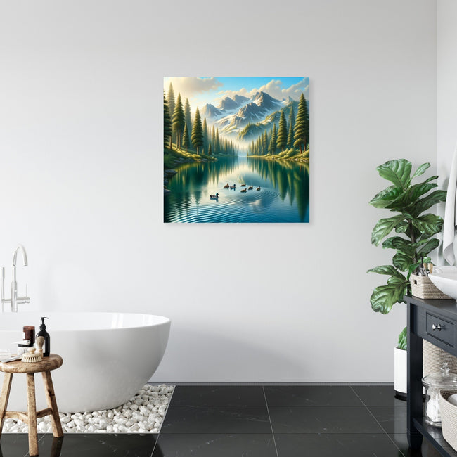 Tranquil Mountain Lake Canvas