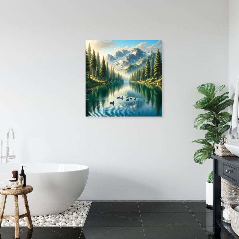 Tranquil Mountain Lake Canvas