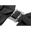 Dark in Love Evangeline Buckled Utility Crop Top in Black