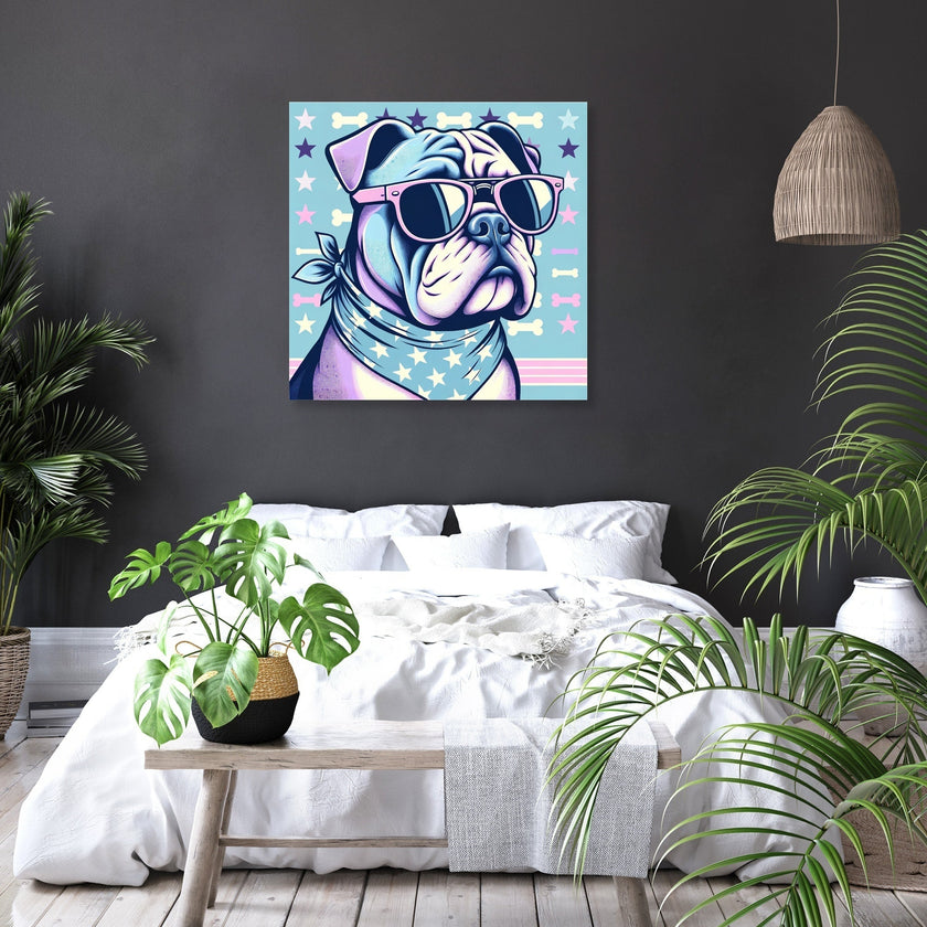Cool Bulldog Canvas