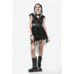 Dark in Love Seraphina Tiered Mesh & Ruffle Goth Layer Dress