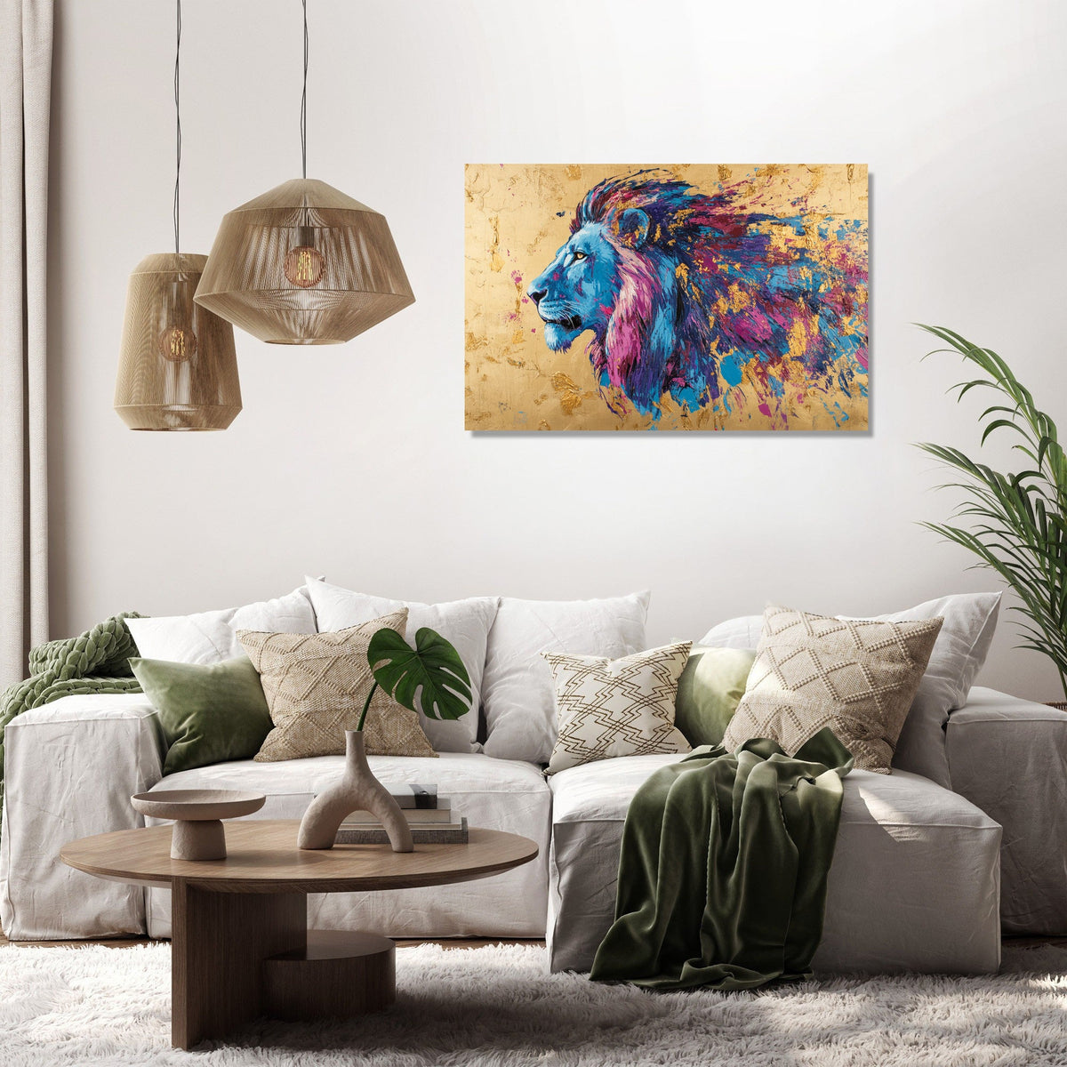 Lion's Sunset Canvas