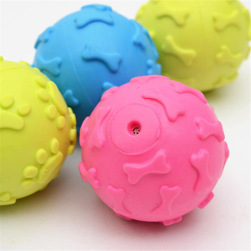 TPR rubber whistle ball pet toy