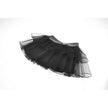 Dark in Love Bonded Tulle Layered Goth Mini Skirt in Black