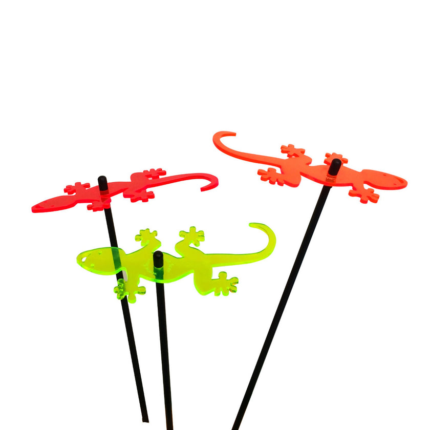 Large Garden Décor Ornaments Set of 3 'Geckos'
