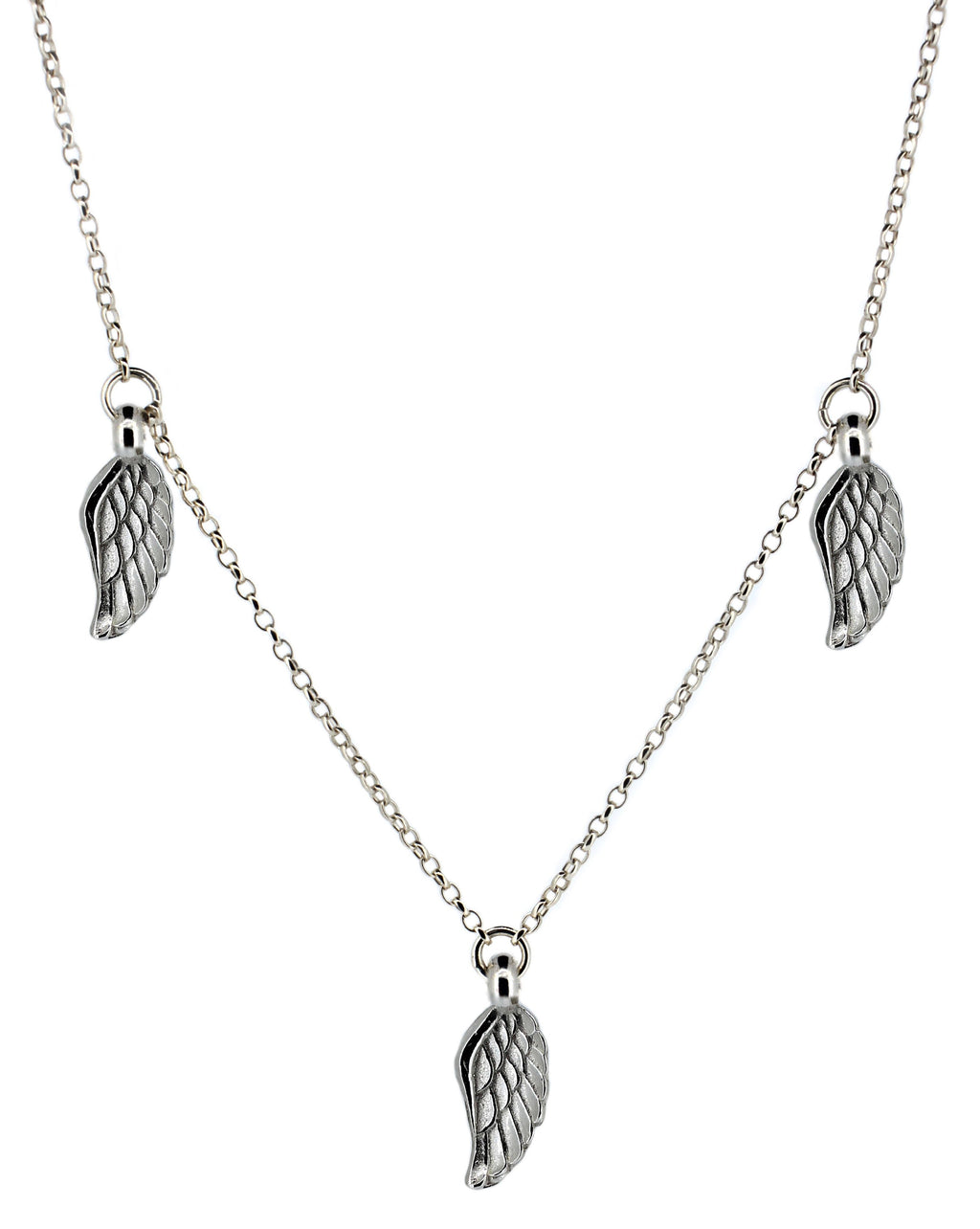 3 Angel Wing Charm Necklace