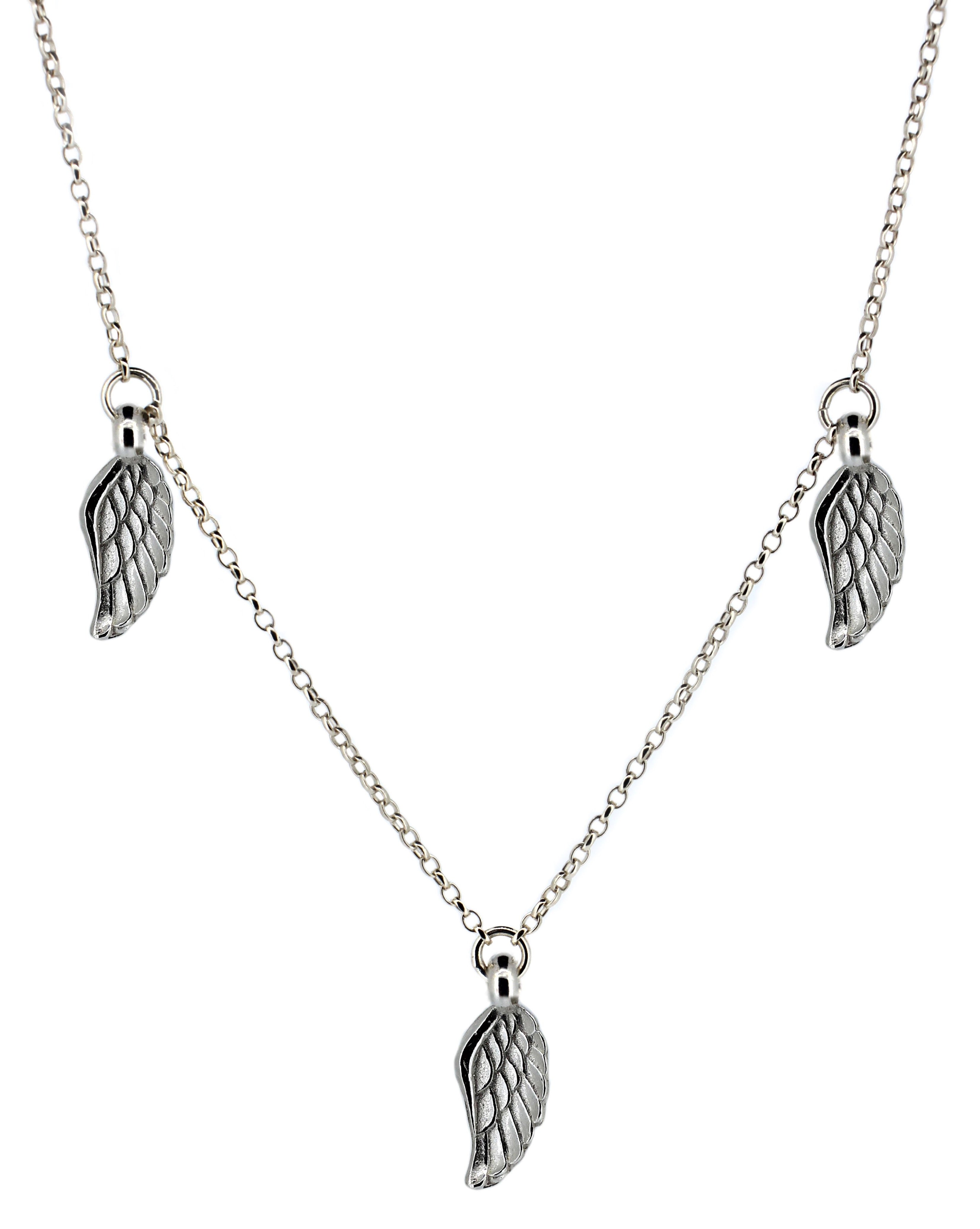 3 Angel Wing Charm Necklace