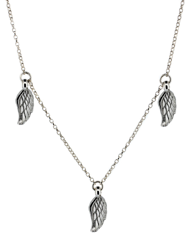 3 Angel Wing Charm Necklace