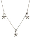 3 Seestern-Charm-Halskette