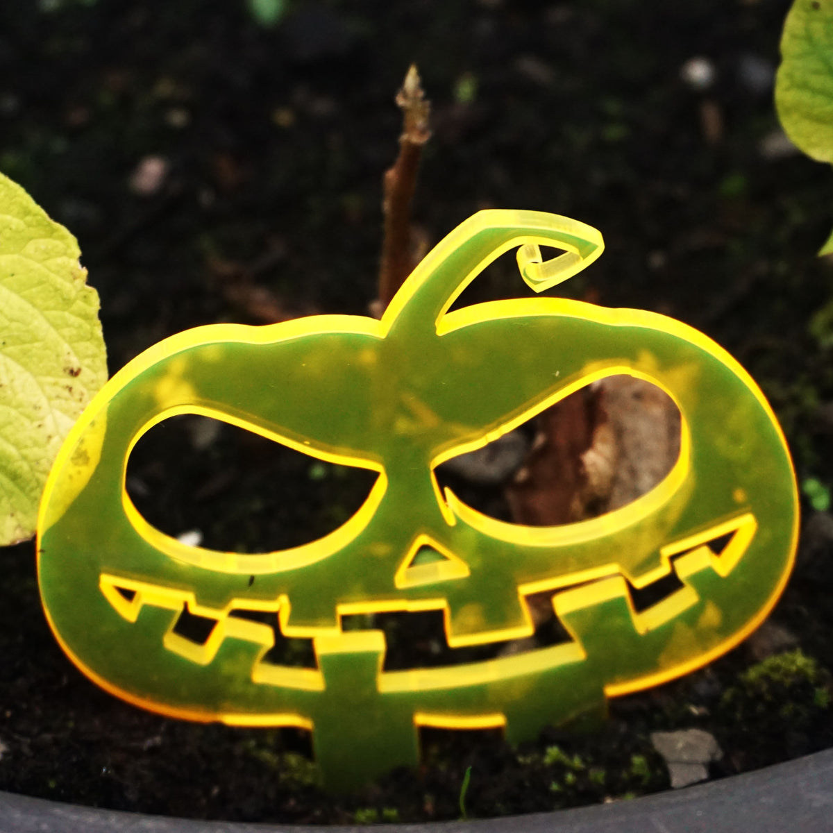 Garden Décor Ornament Stakes Set of 3 'Halloween Pumpkins'