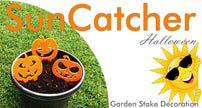 Garden Décor Ornament Stakes Set of 3 'Halloween Pumpkins'