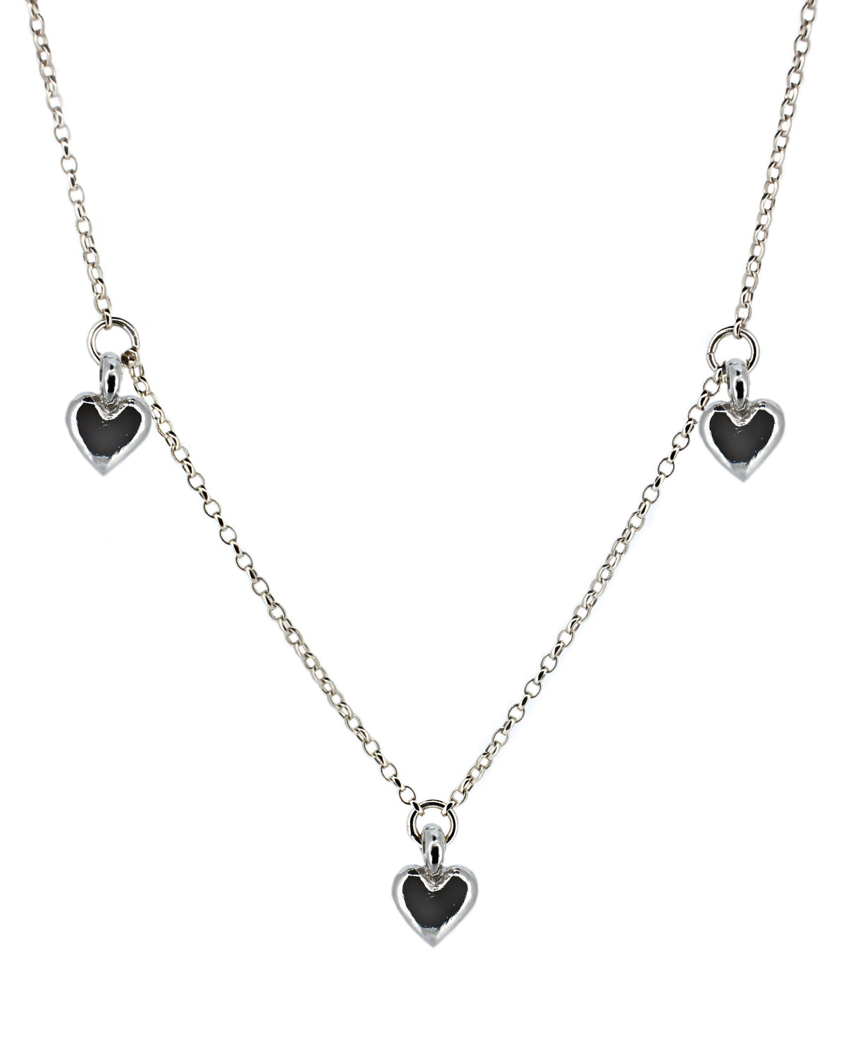 3 Sweet Heart Charm Necklace