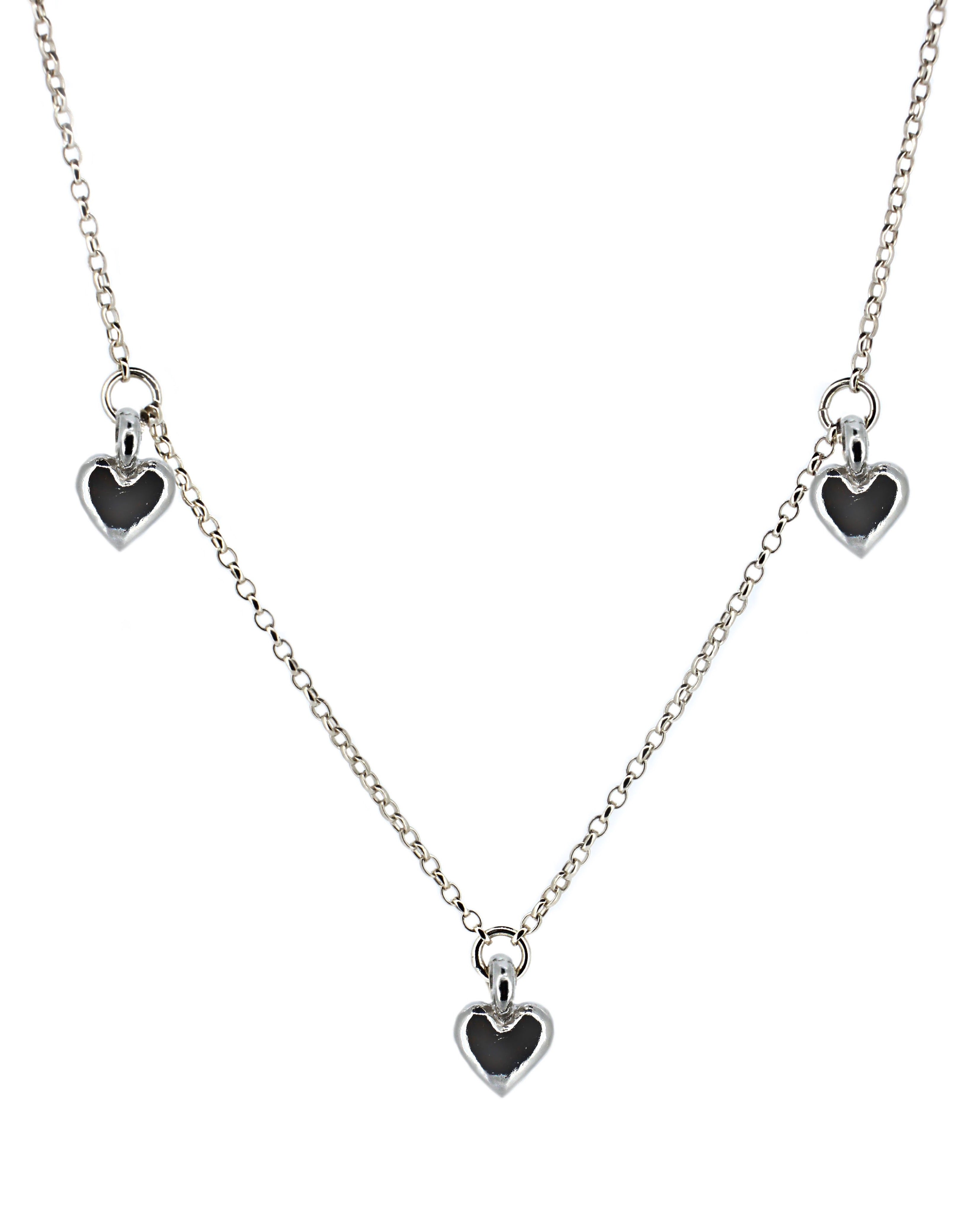 3 Sweet Heart Charm Necklace